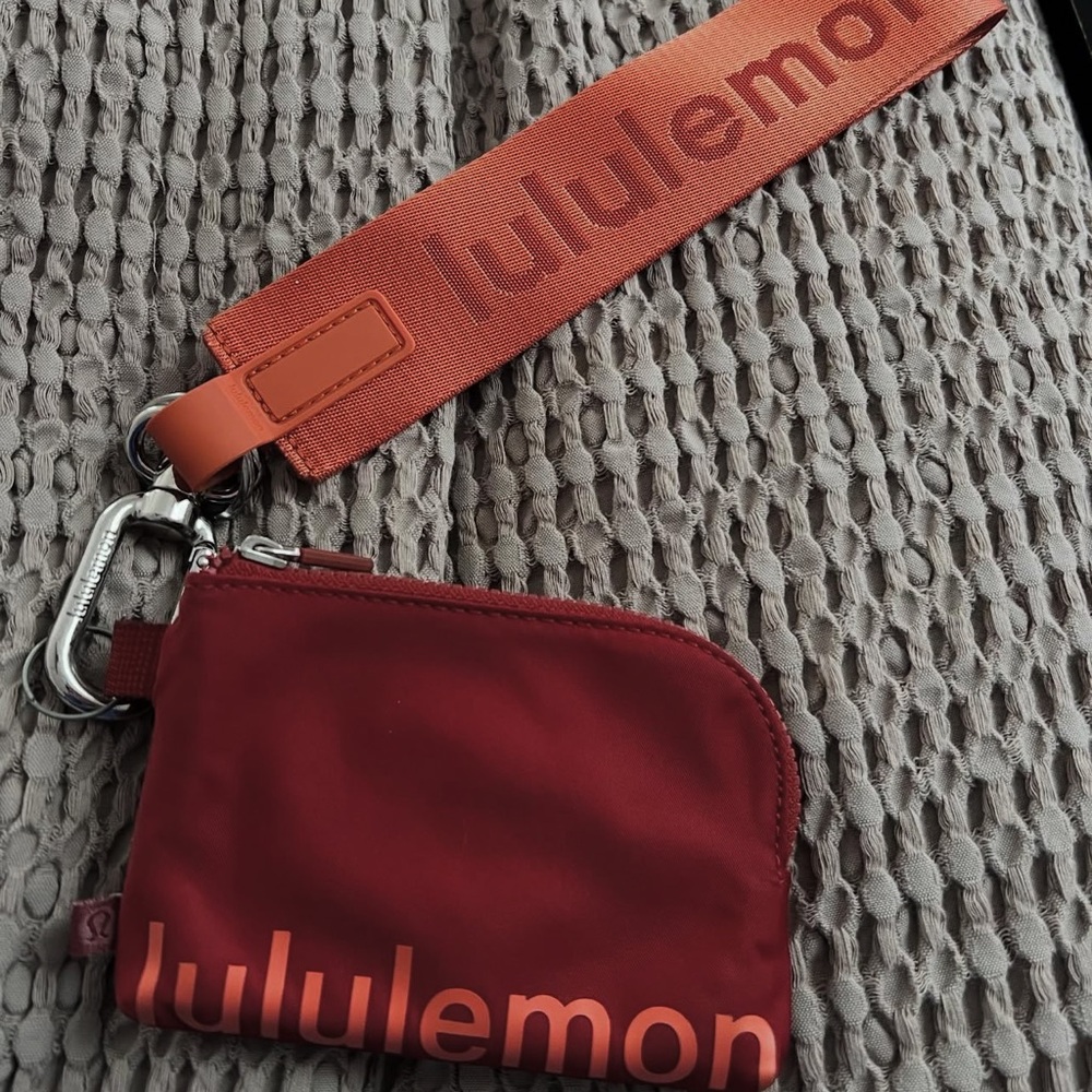 Lululemon Athletica Red and Orange Pouch